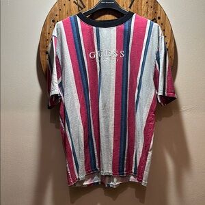 Guess Striped T-Shirt in Red, Blue, and White